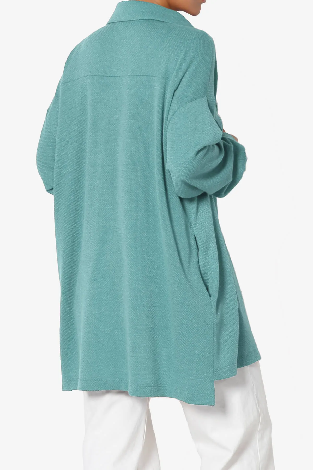 Matryx Jacquard Oversized Shirts Shacket PLUS