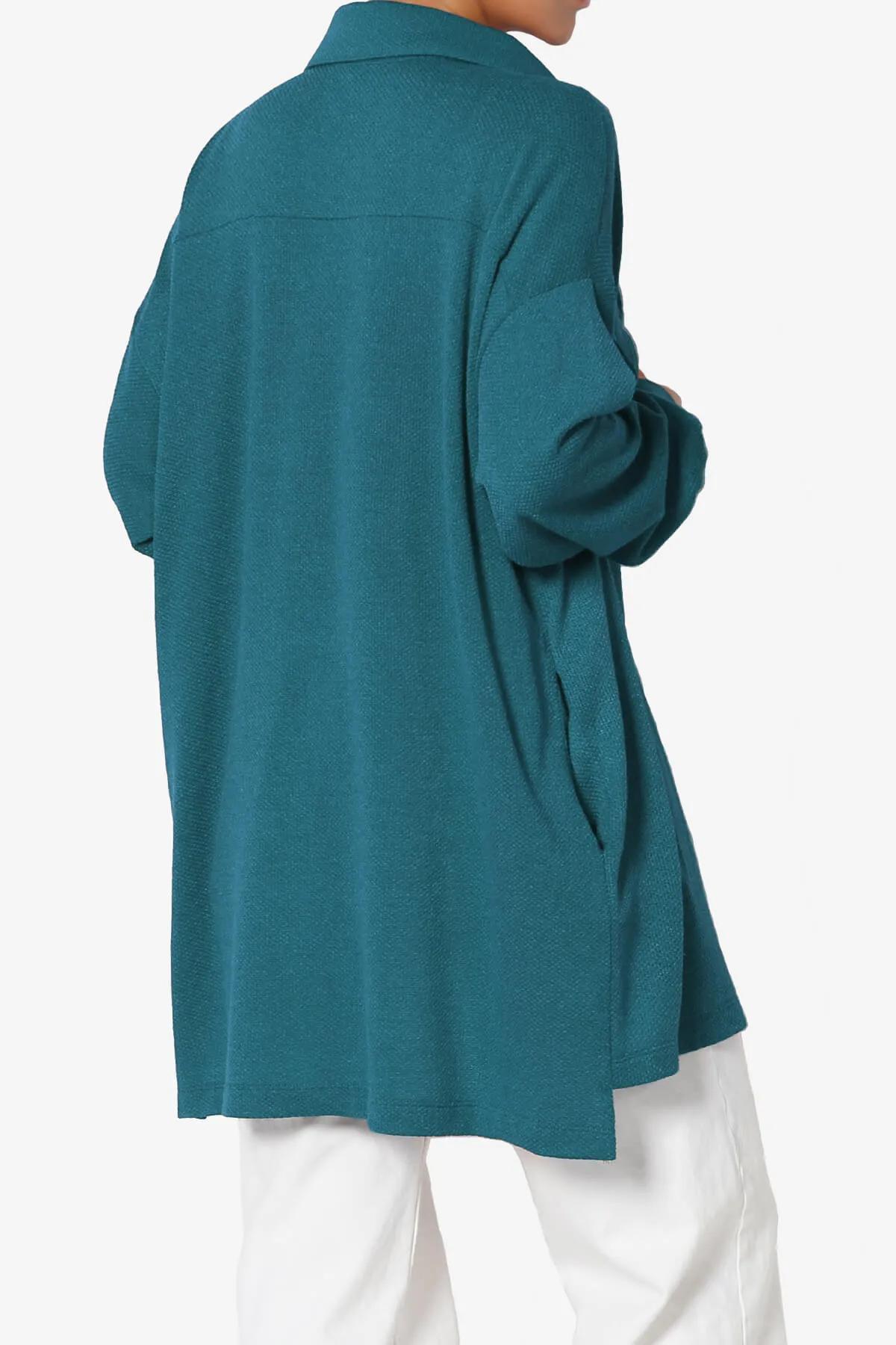 Matryx Jacquard Oversized Shirts Shacket PLUS