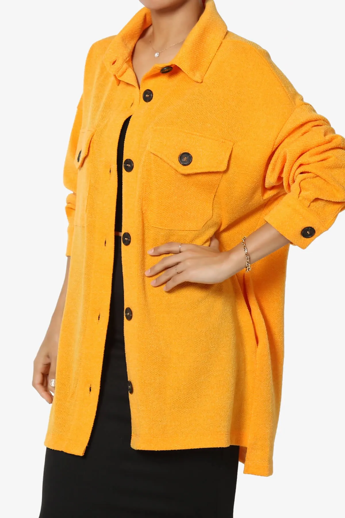 Matryx Jacquard Oversized Shirts Shacket PLUS