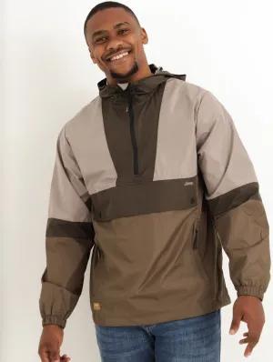 Men's Colourblock Rain Jacket - Fatigue