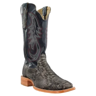 MENS GREY SUEDE PYTHON R WATSON BOOTS