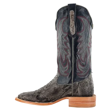 MENS GREY SUEDE PYTHON R WATSON BOOTS