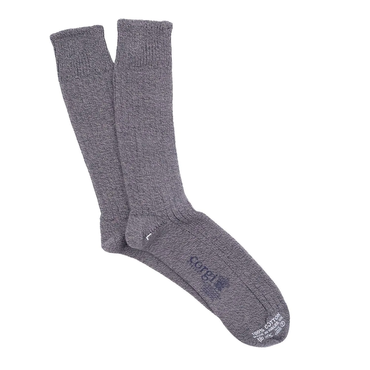 Men's Pure Cotton Marl Boot Socks