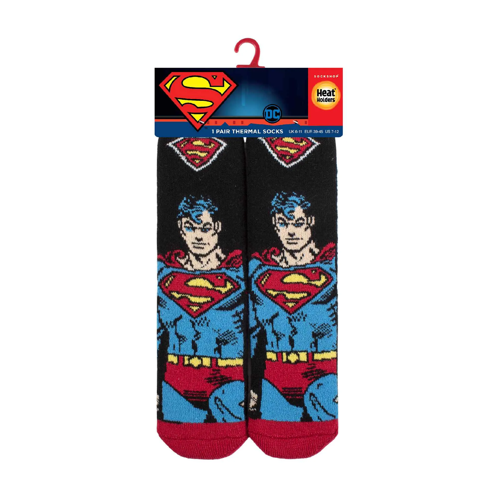 Mens Superman Novelty Lightweight Thermal Socks