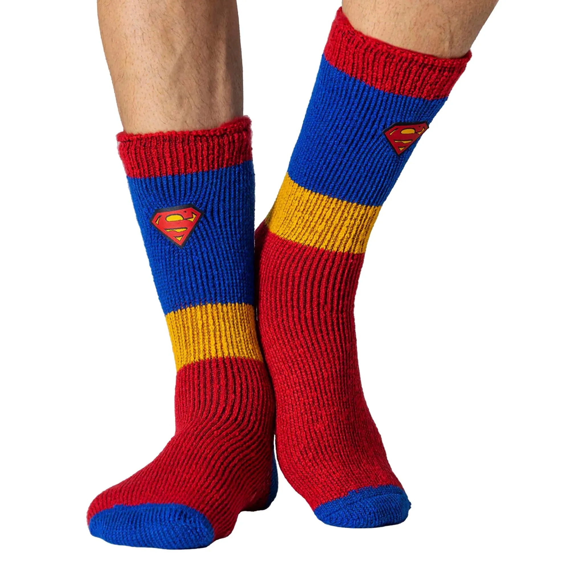 Mens Superman Novelty Thermal Slipper Socks