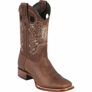 Men's Wild West Genuine Leather Ranch Toe Boots 282499