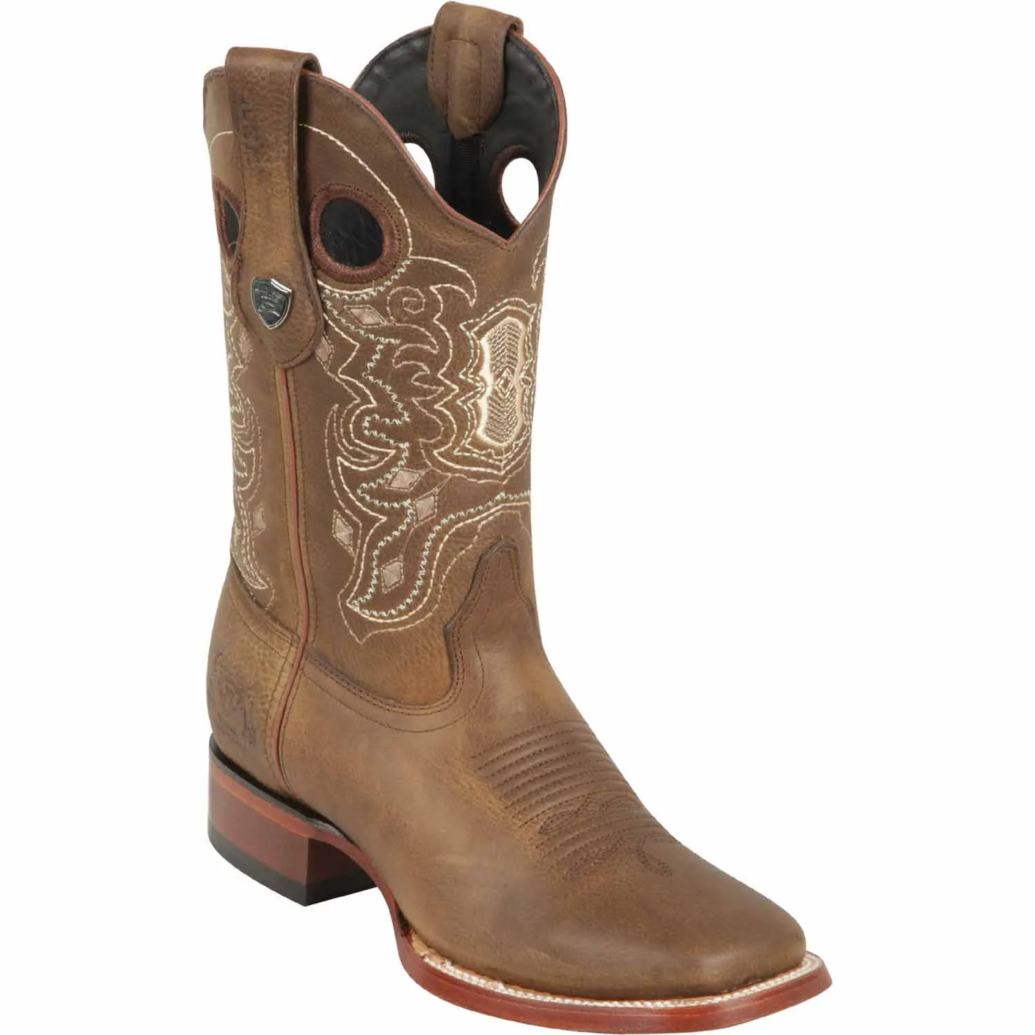 Men's Wild West Genuine Leather Ranch Toe Boots 282499
