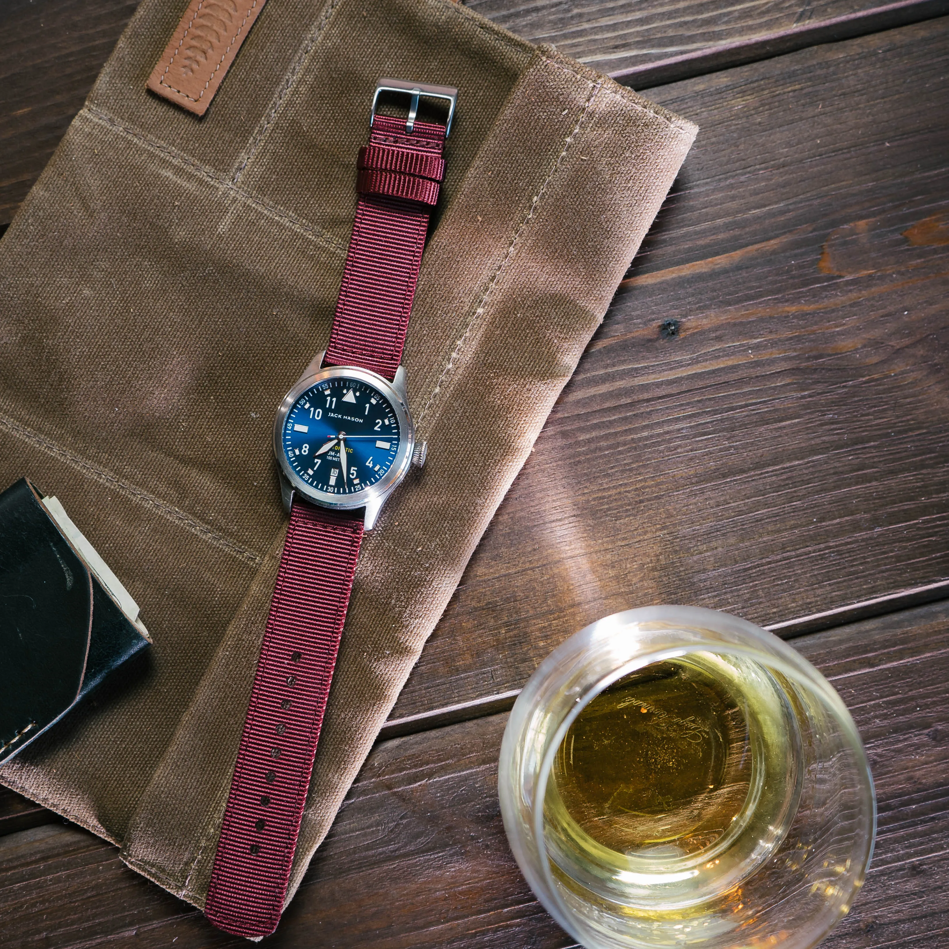 Merlot Two Piece NATO® style Watch Band (20mm, 22mm SALE)