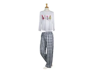 Merry & Bright Long Sleeve PJ Set - Black