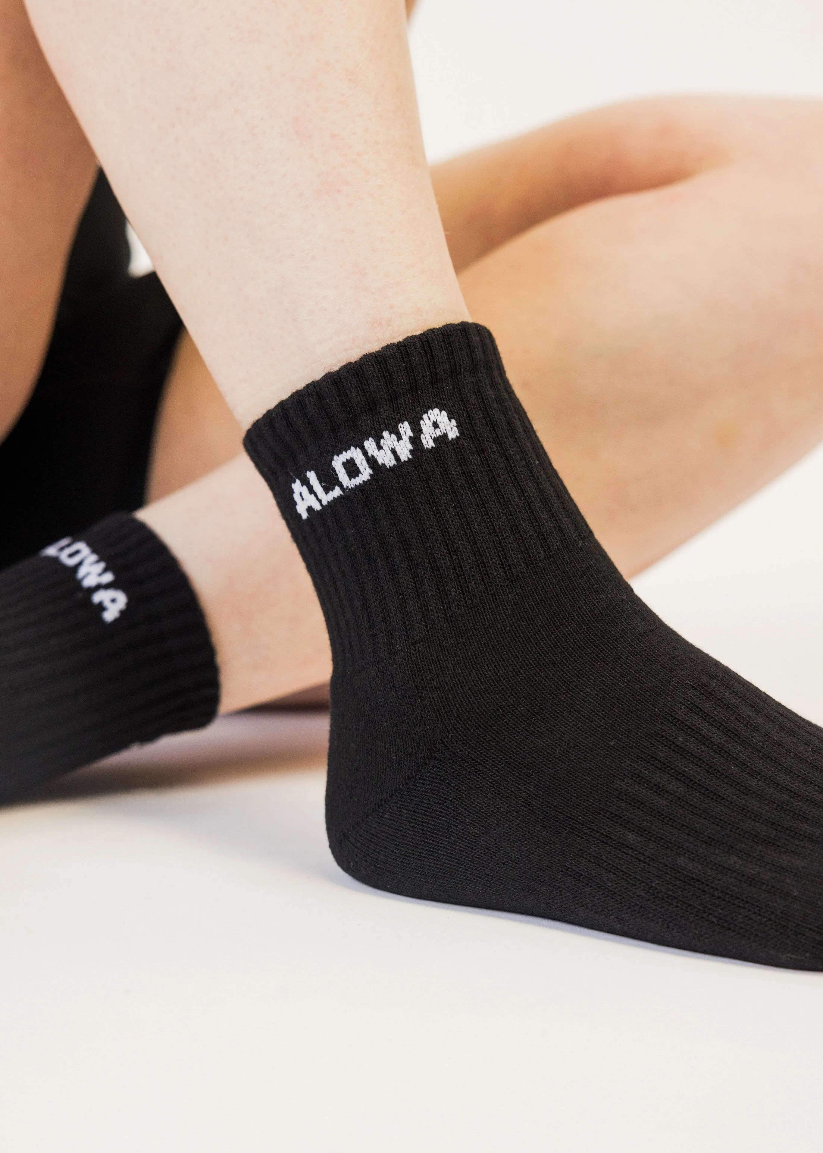 Mini Crew Socks Black