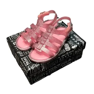 Mini Melissa Pink Glitter Sandals