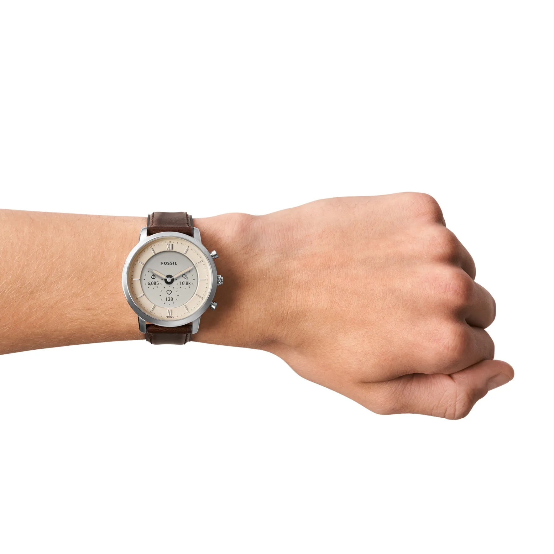 Neutra Gen 6 Hybrid Smartwatch Medium Brown Leather