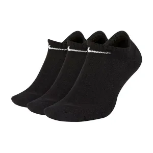 NIKE EVERYDAY CUSHIONED NO SHOW SOCKS 3 PACK - BLACK