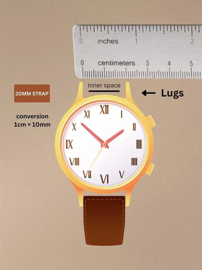 Ocher Leather Watch Strap  - Quick Release Pins - The Hermoso