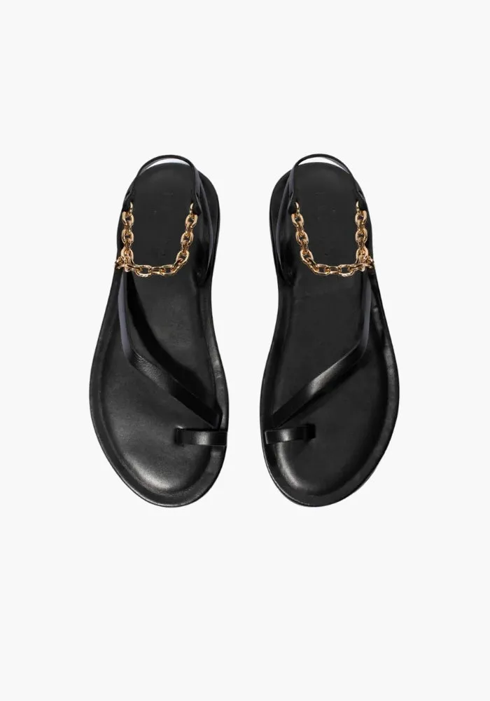 Ornella Sandal - Black & Gold