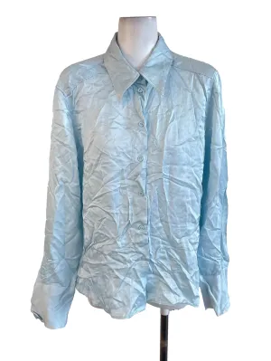 Pastel Blue Satin Shirt