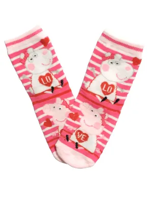 Peppa Pig Slipper Socks 1 Pair dark pink