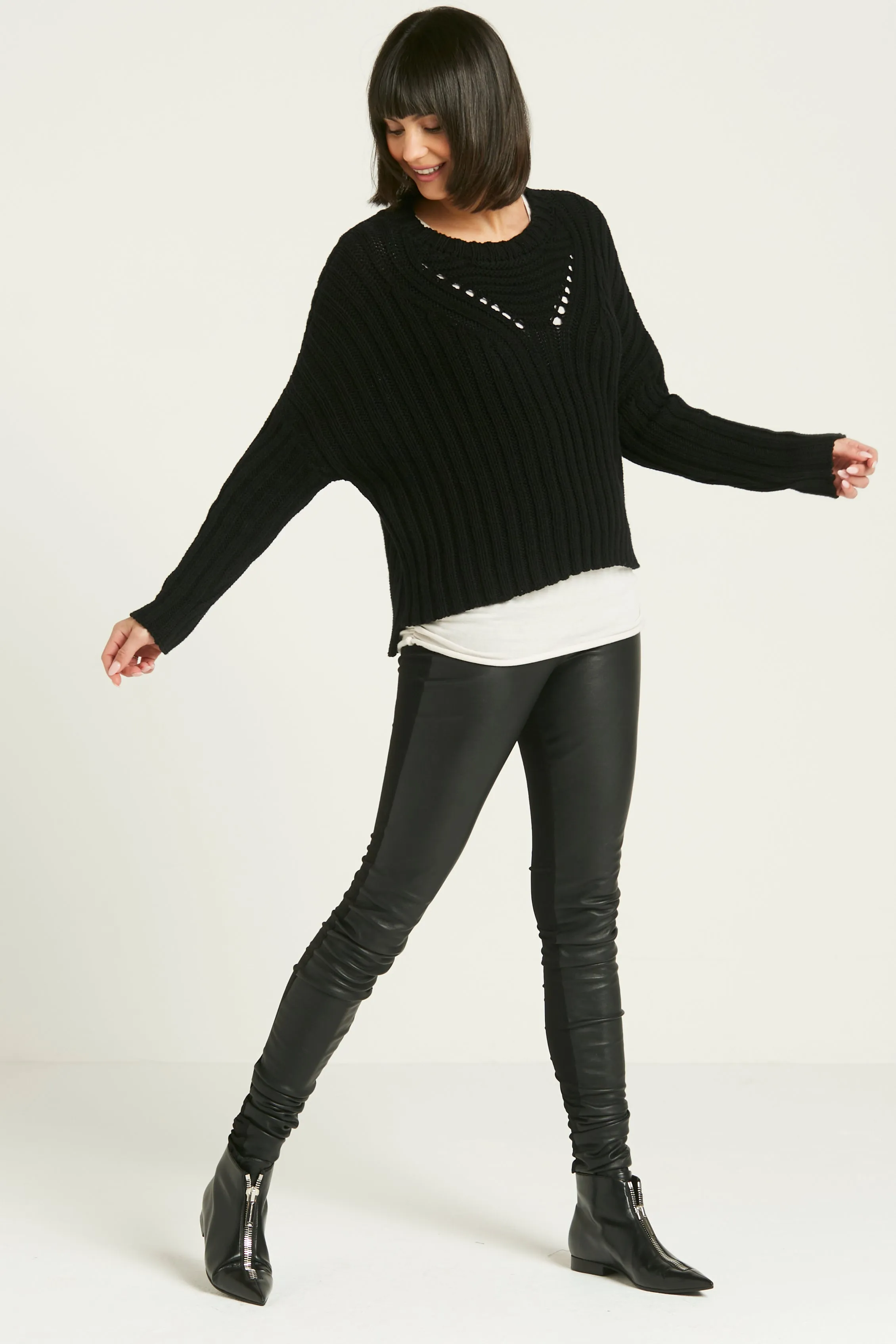Pima Cotton Chunky Crewneck Sweater
