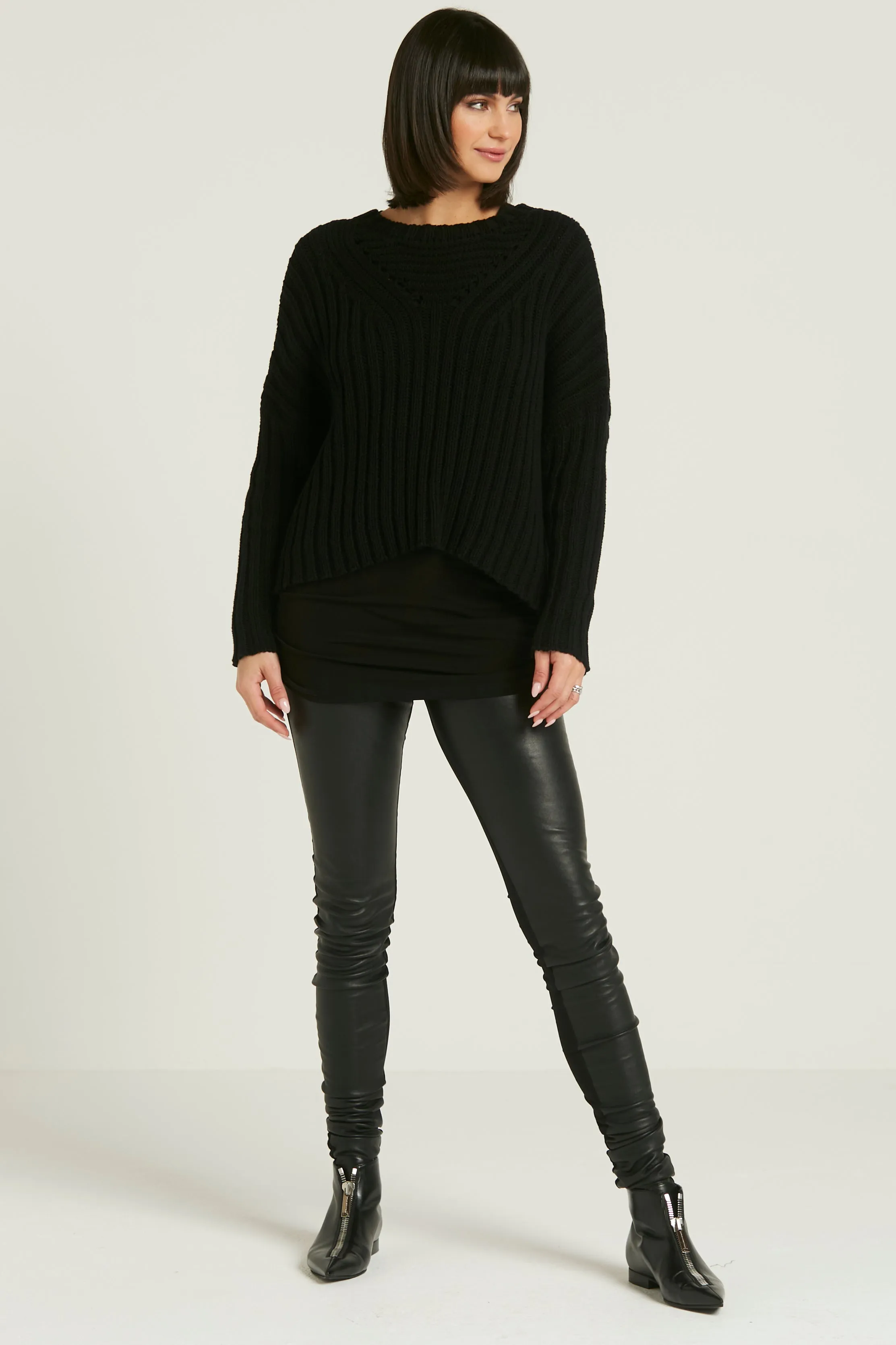 Pima Cotton Chunky Crewneck Sweater