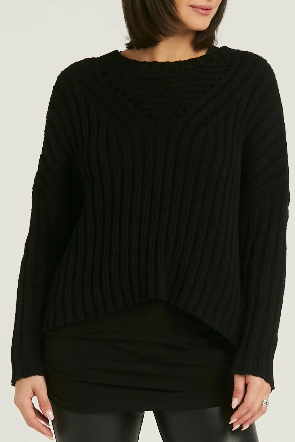 Pima Cotton Chunky Crewneck Sweater