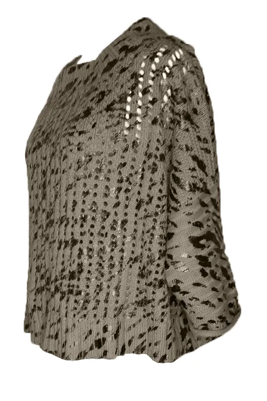 Pima Cotton Dalmatian Boatneck Sweater