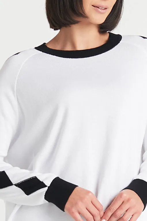 Pima Cotton Diamonds Crewneck Sweater