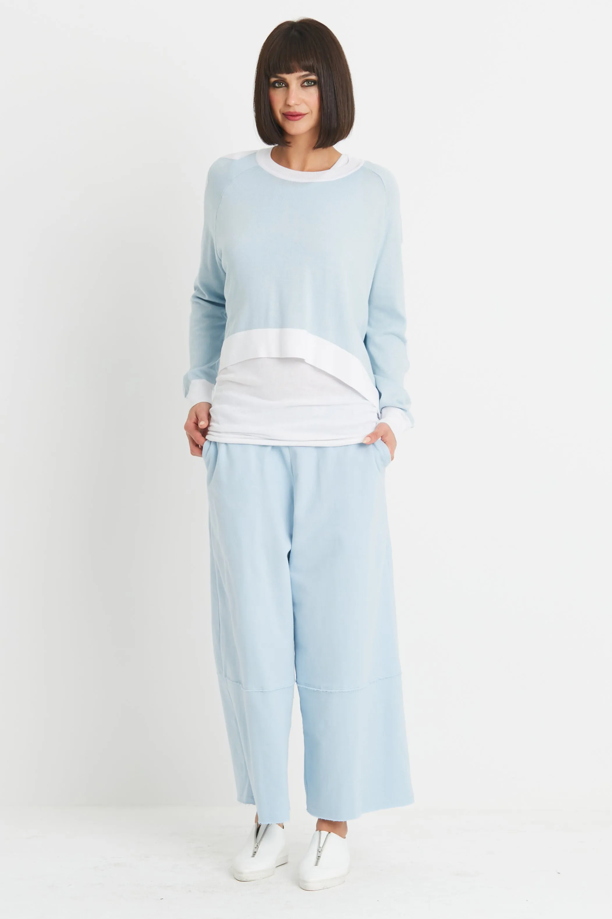 Pima Cotton Diamonds Crewneck Sweater