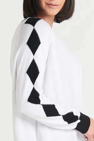 Pima Cotton Diamonds Crewneck Sweater