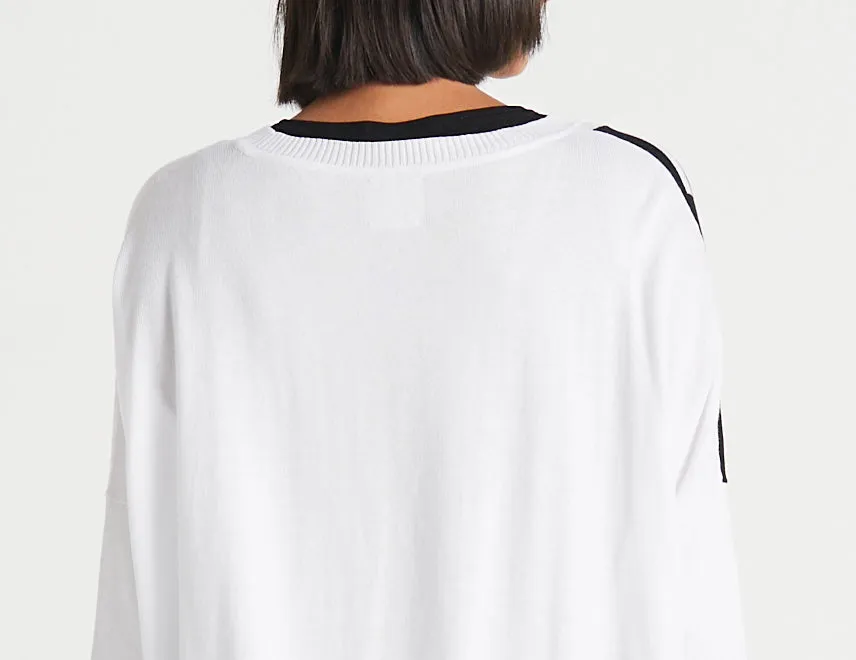 Pima Cotton Keyboard Cropped Crewneck Sweater