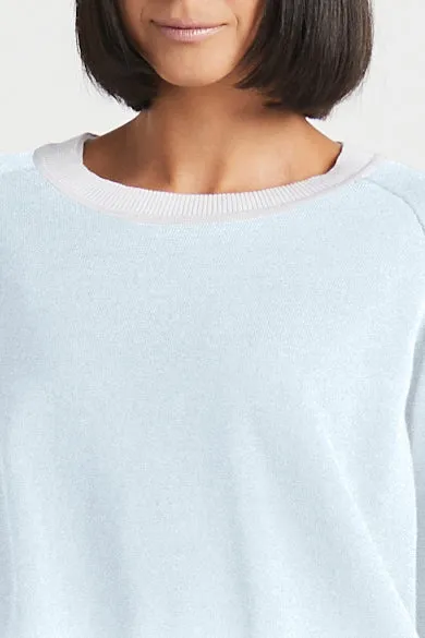 Pima Cotton Long Diamonds Crewneck Sweater