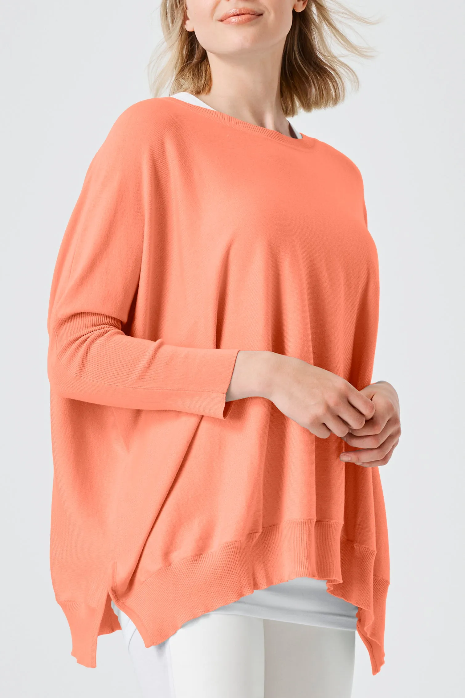 Pima Cotton Oversized Crewneck Knit