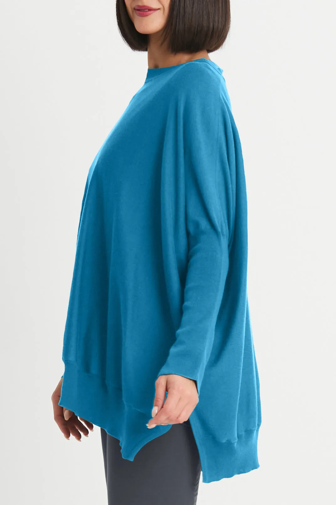 Pima Cotton Oversized Crewneck Knit