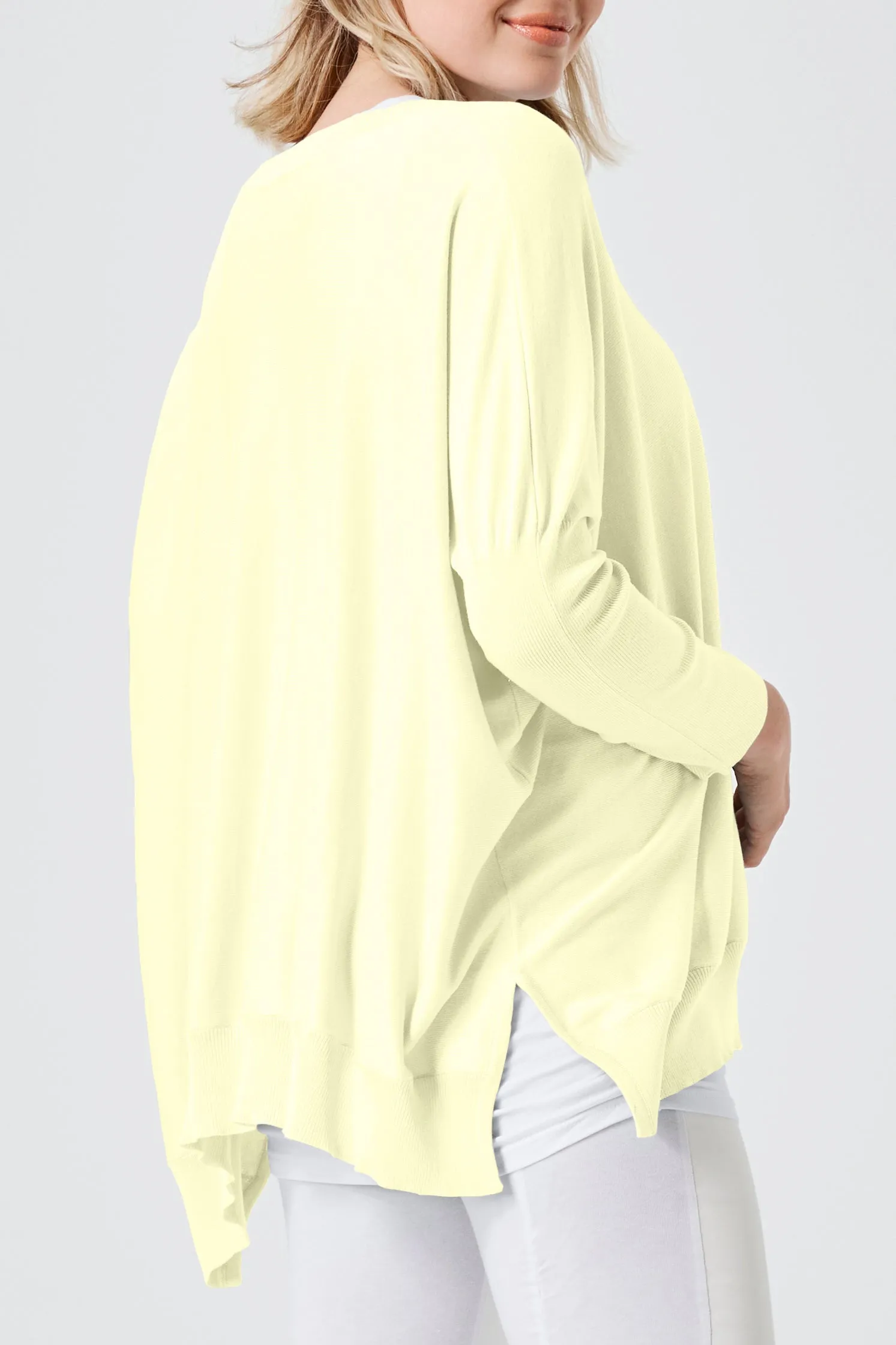 Pima Cotton Oversized Crewneck Knit