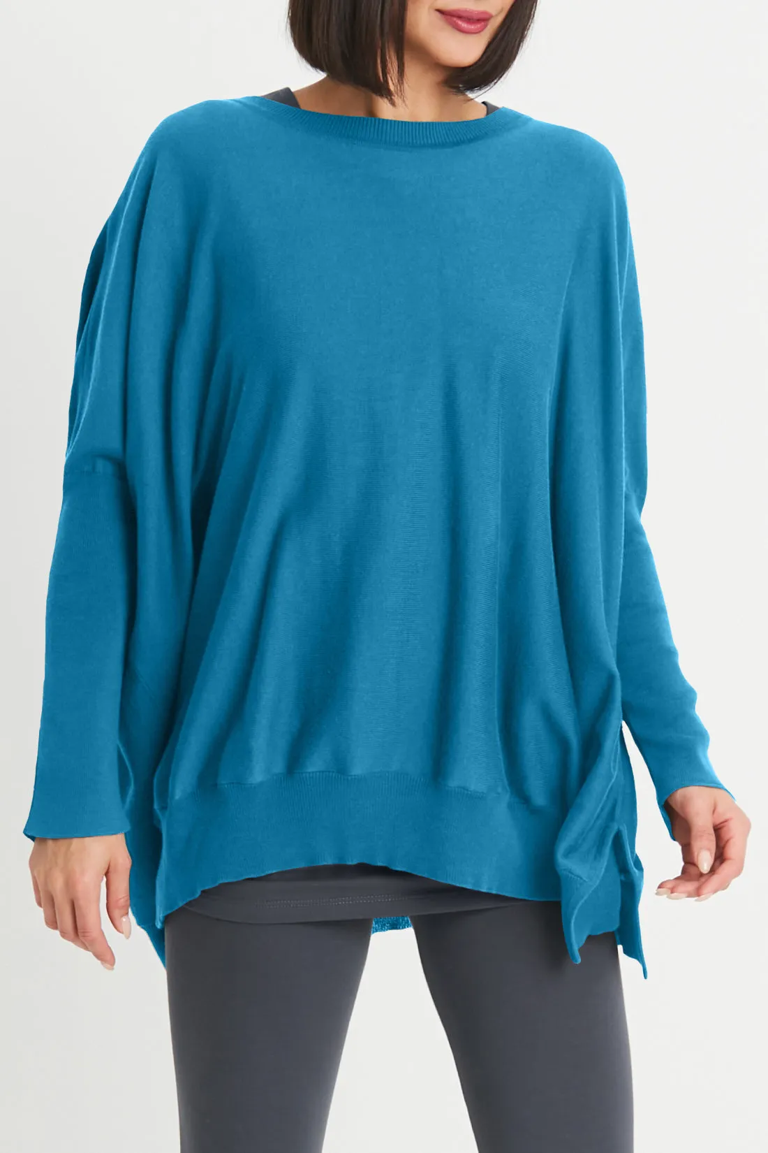 Pima Cotton Oversized Crewneck Knit