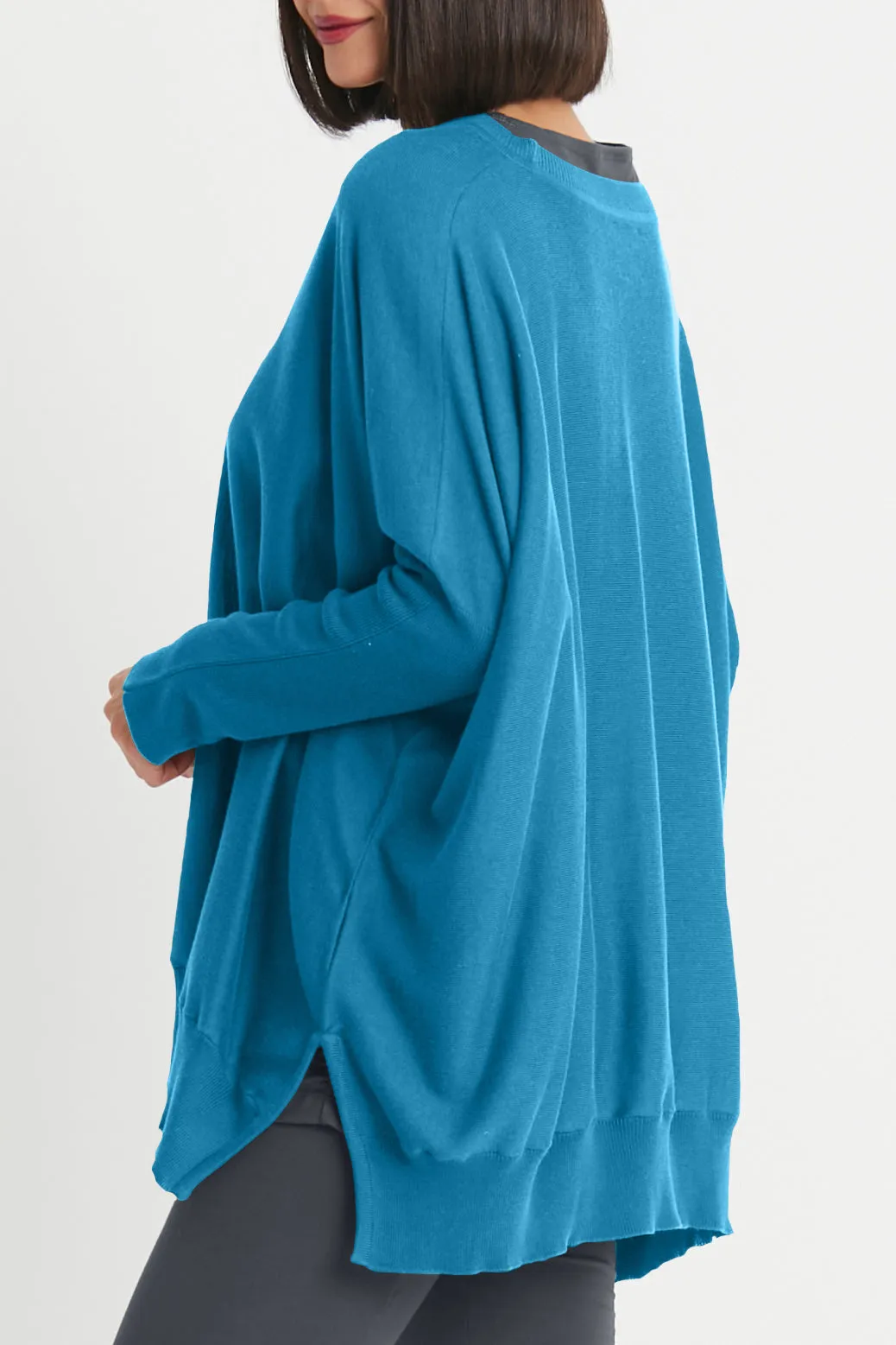 Pima Cotton Oversized Crewneck Knit