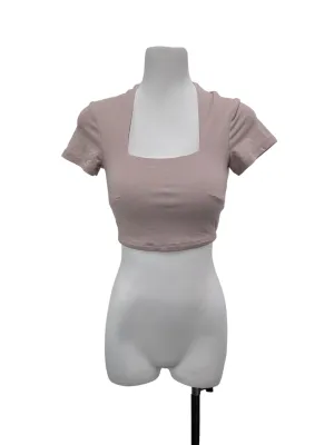 Pink Square Neck Blouse