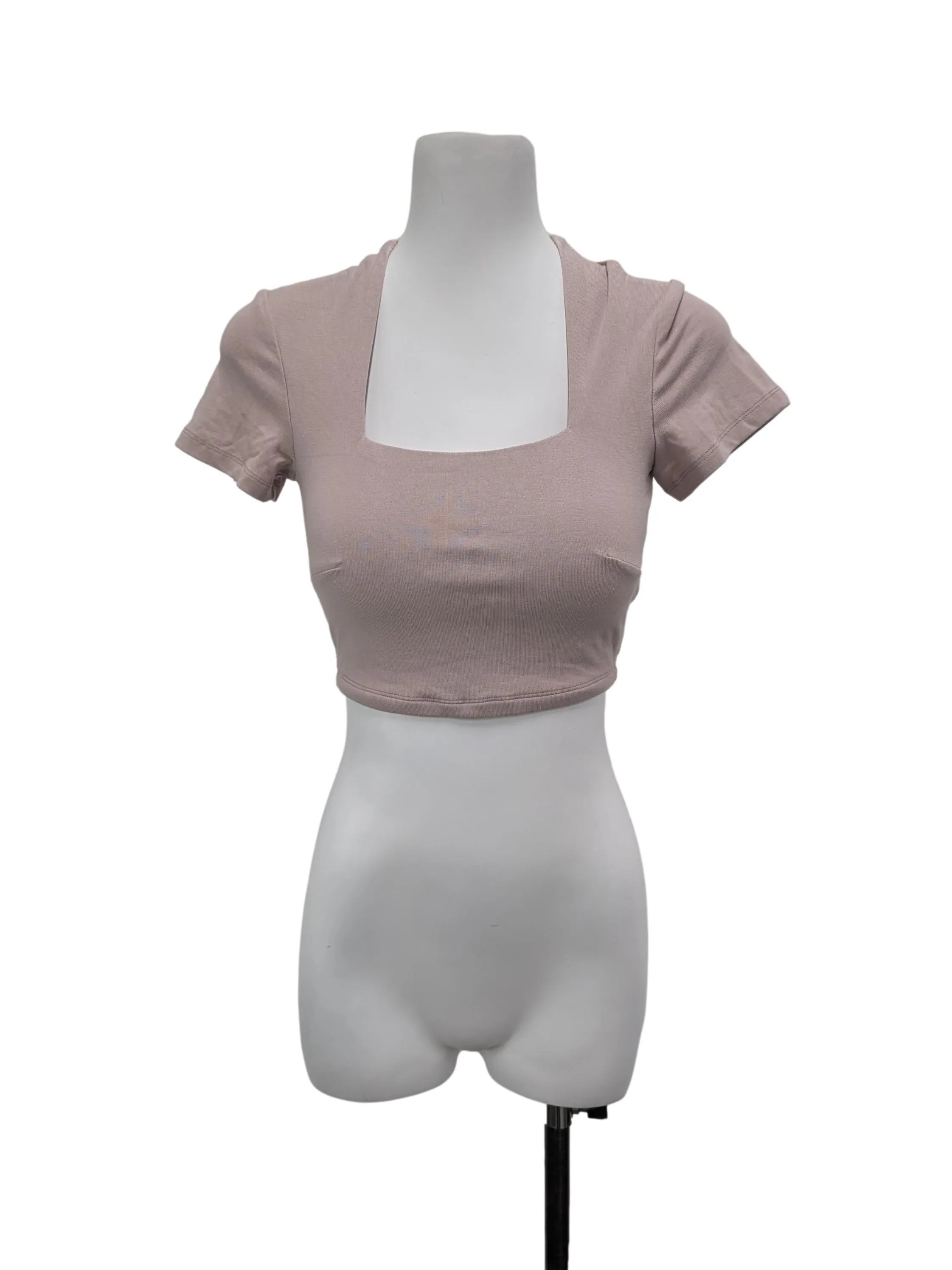 Pink Square Neck Blouse