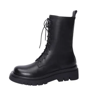 Platform High Heel Motorcycle Boots Women