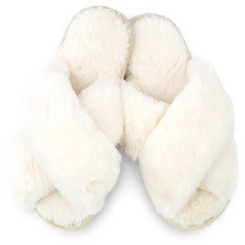 Plush Crossband Slippers