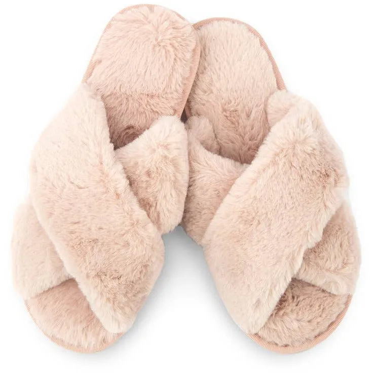 Plush Crossband Slippers