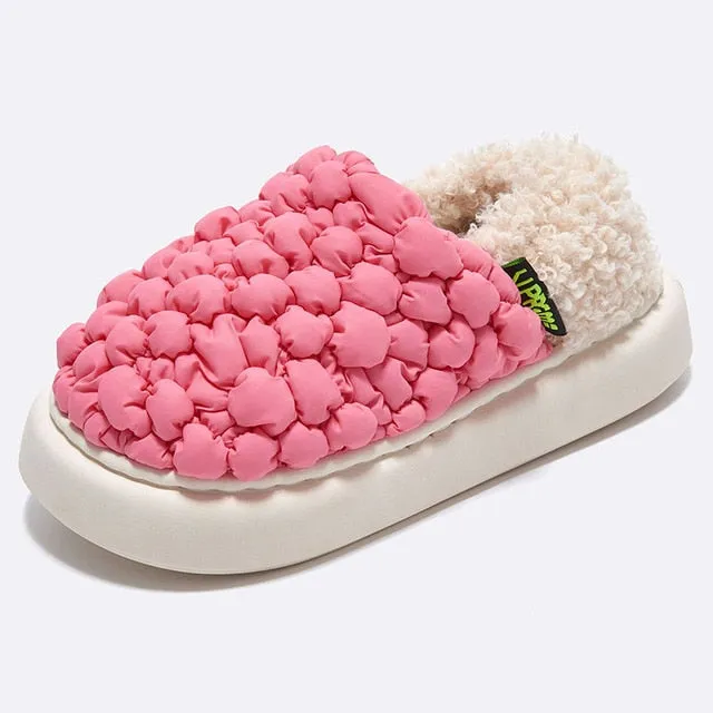 Plush warm Cozy indoor Slippers Couple winter Shoes
