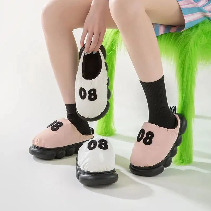 Plush warm Cozy indoor Slippers Couple winter Shoes
