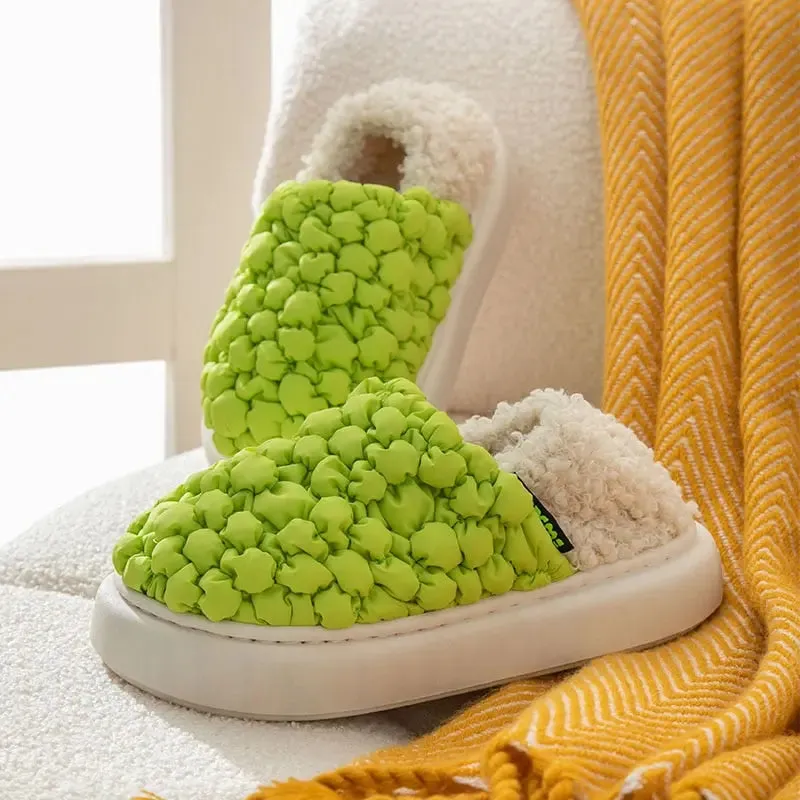 Plush warm Cozy indoor Slippers Couple winter Shoes
