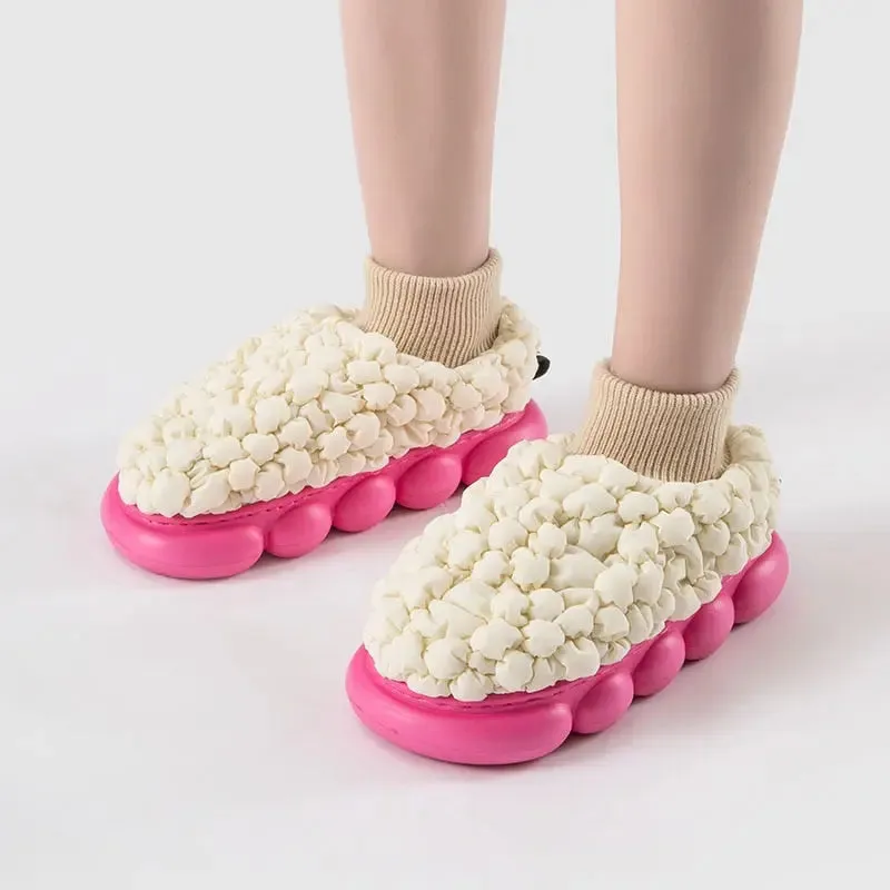 Plush warm Cozy indoor Slippers Couple winter Shoes