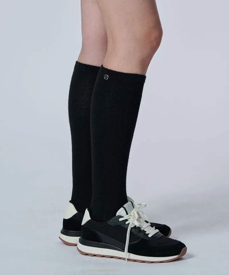 POSHERD Cashmere Knit Socks - Black