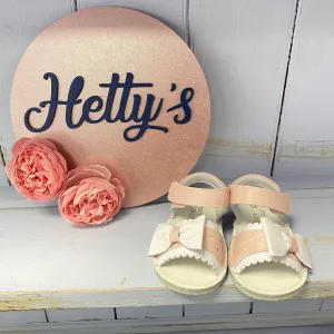 Pretty Originals Pink & White Sandals