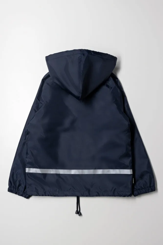 Primary School Reflective Rain Jacket Navy