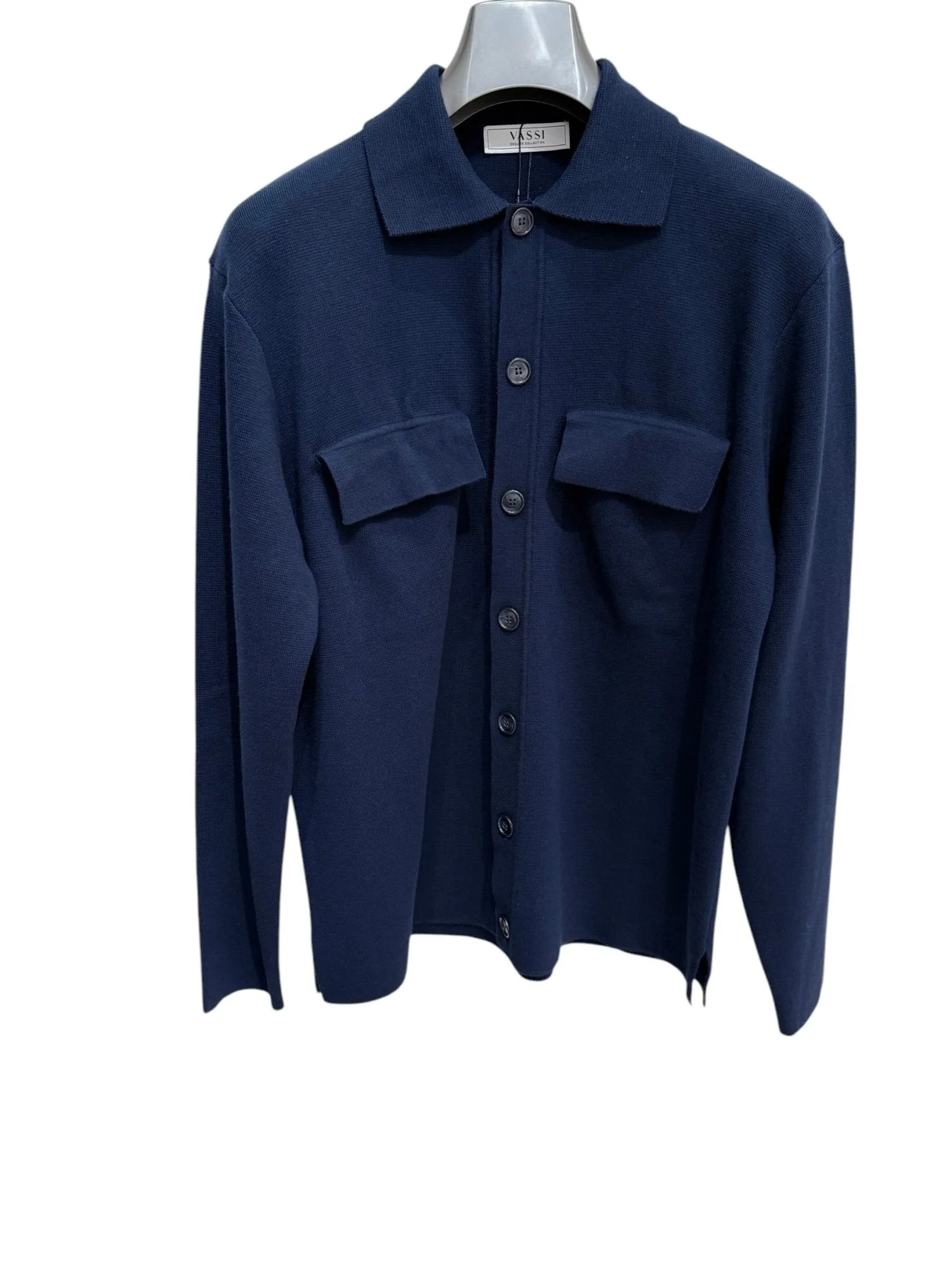 Pure Cotton Over Shirt - Navy