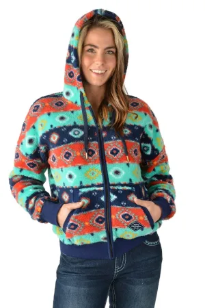 Pure Western Hoodie Womens Cailan Navy Multi