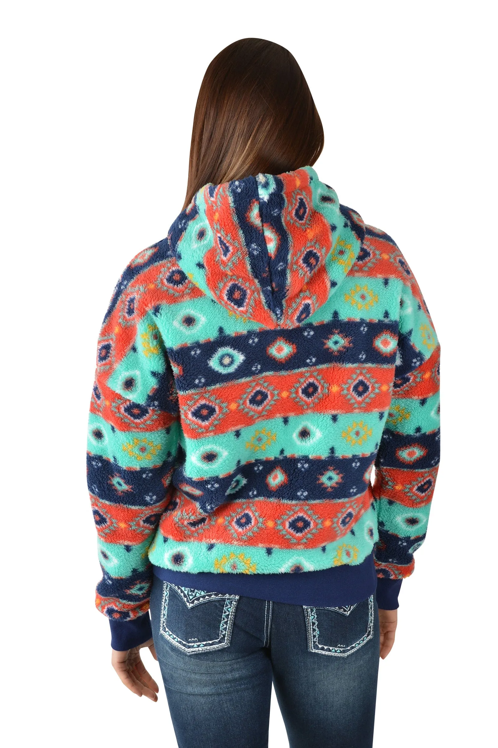 Pure Western Hoodie Womens Cailan Navy Multi